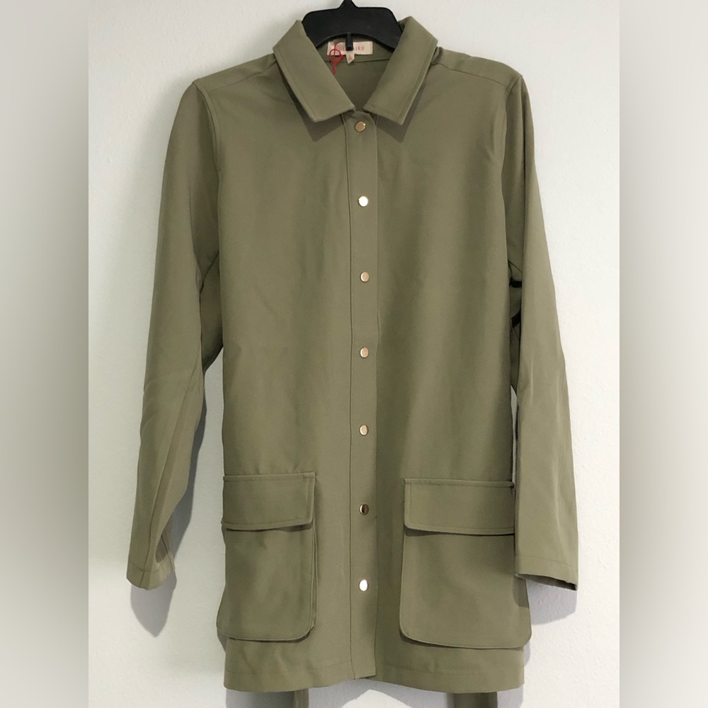Solitaire Women’s Trench Coat with Elastic Waist